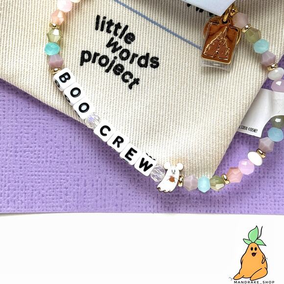 Disney Parks Boo Crew Ghost Bracelet Little Words Project 2025 Pastel Halloween - Picture 1 of 8